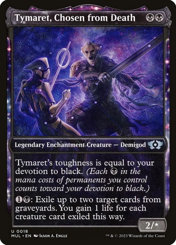 2023 Multiverse Legends Tymaret, Chosen from Death [Foil] uncommon #18 uncommon card image