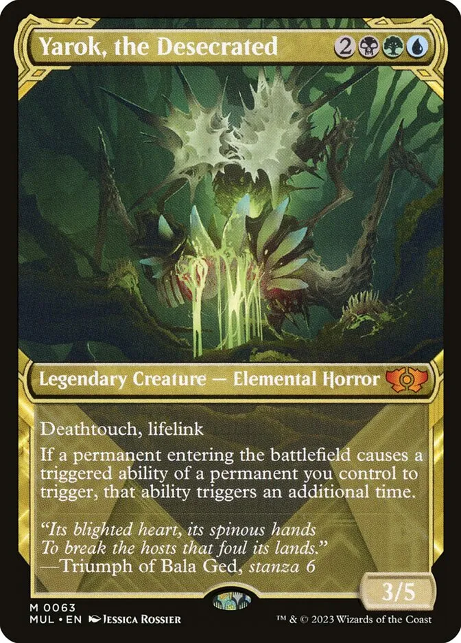 2023 Multiverse Legends Yarok, the Desecrated [Foil] mythic #63 mythic card image