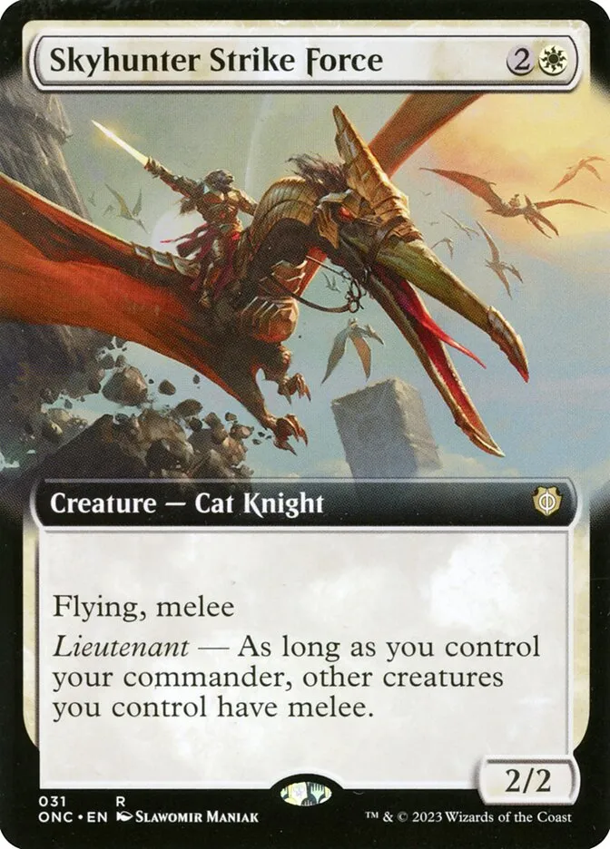 2023 Phyrexia: All Will Be One Commander Skyhunter Strike Force [Extended Art] rare #31 rare card image