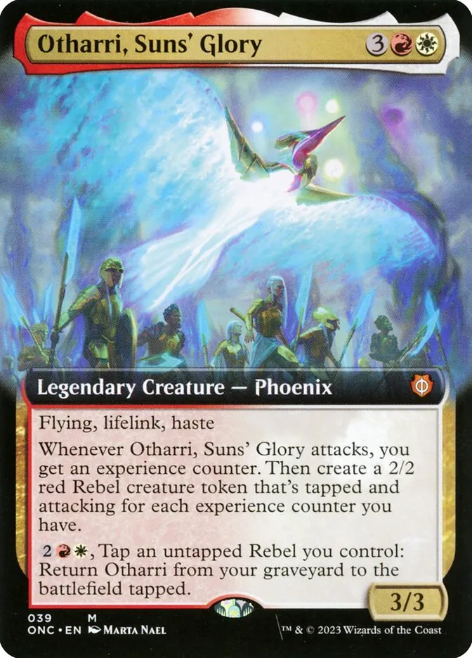 2023 Phyrexia: All Will Be One Commander Otharri, Suns' Glory [Extended Art] mythic #39 mythic card image