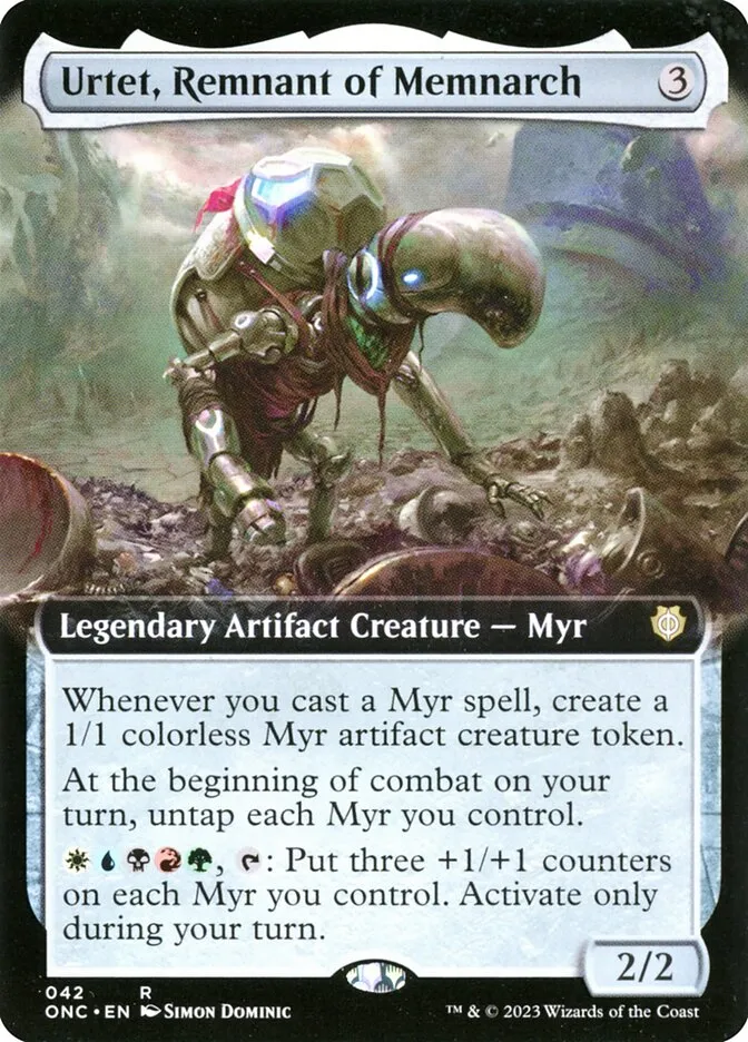 2023 Phyrexia: All Will Be One Commander Urtet, Remnant of Memnarch [Extended Art] rare #42 rare card image