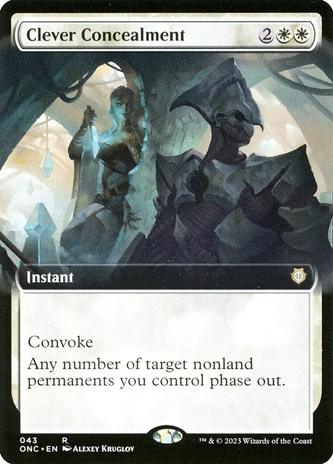 2023 Phyrexia: All Will Be One Commander Clever Concealment [Extended Art] rare #43 rare card image
