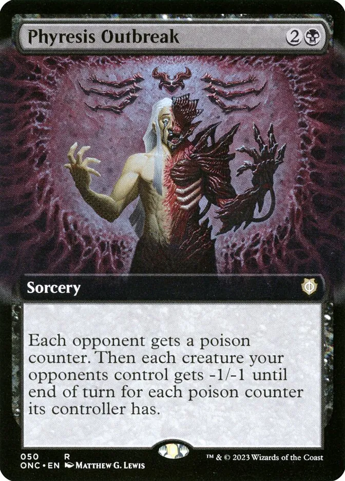 2023 Phyrexia: All Will Be One Commander Phyresis Outbreak [Extended Art] rare #50 rare card image
