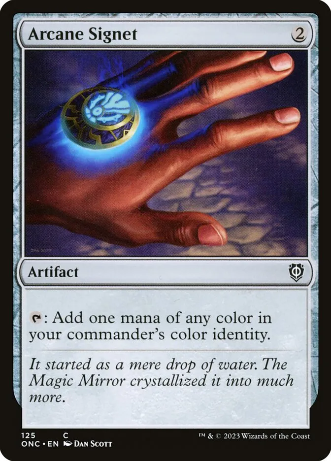 2023 Phyrexia: All Will Be One Commander Arcane Signet #125 common card image