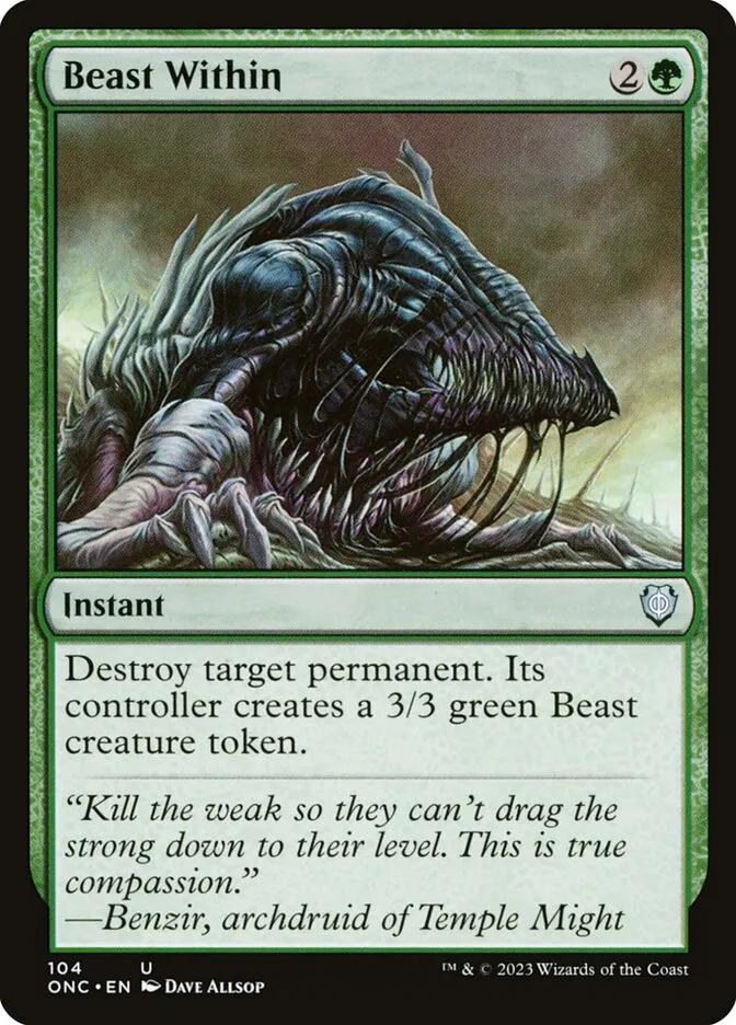 2023 Phyrexia: All Will Be One Commander Beast Within uncommon #104 uncommon card image