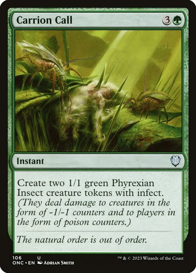 2023 Phyrexia: All Will Be One Commander Carrion Call uncommon #106 uncommon card image