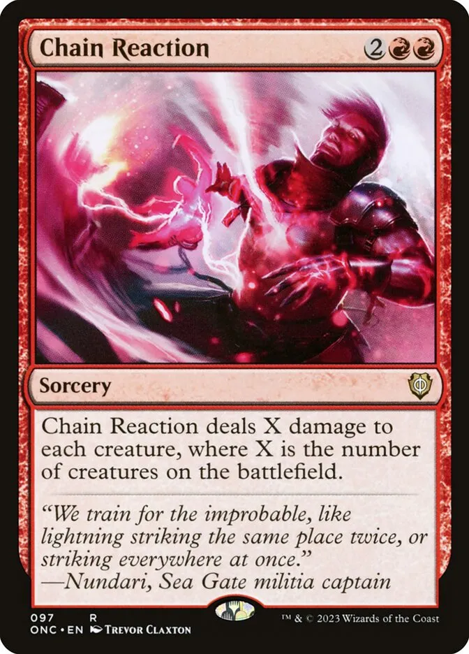 2023 Phyrexia: All Will Be One Commander Chain Reaction #97 rare card image