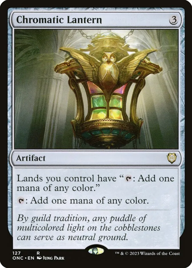 2023 Phyrexia: All Will Be One Commander Chromatic Lantern #127 rare card image