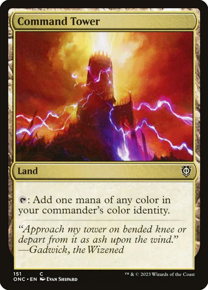 2023 Phyrexia: All Will Be One Commander Command Tower common #151 common card image