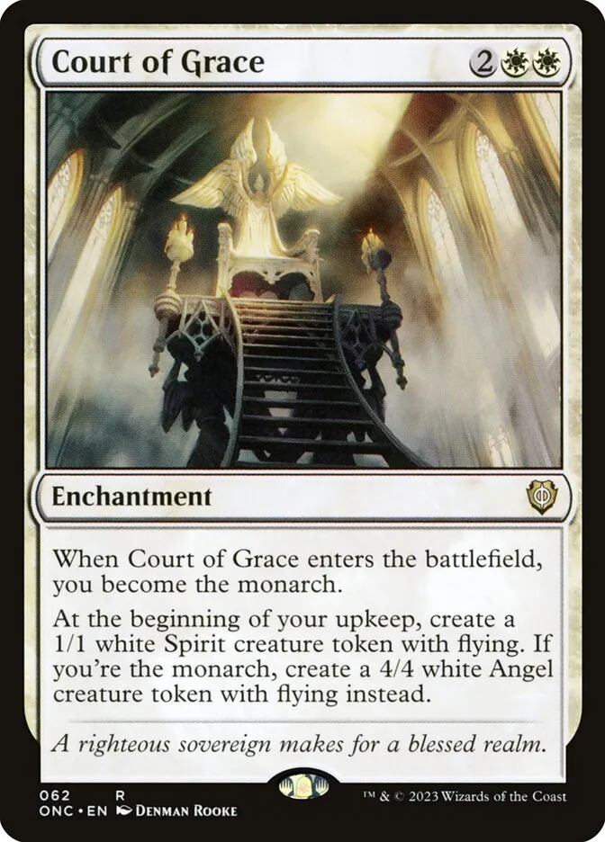 2023 Phyrexia: All Will Be One Commander Court of Grace #62 rare card image