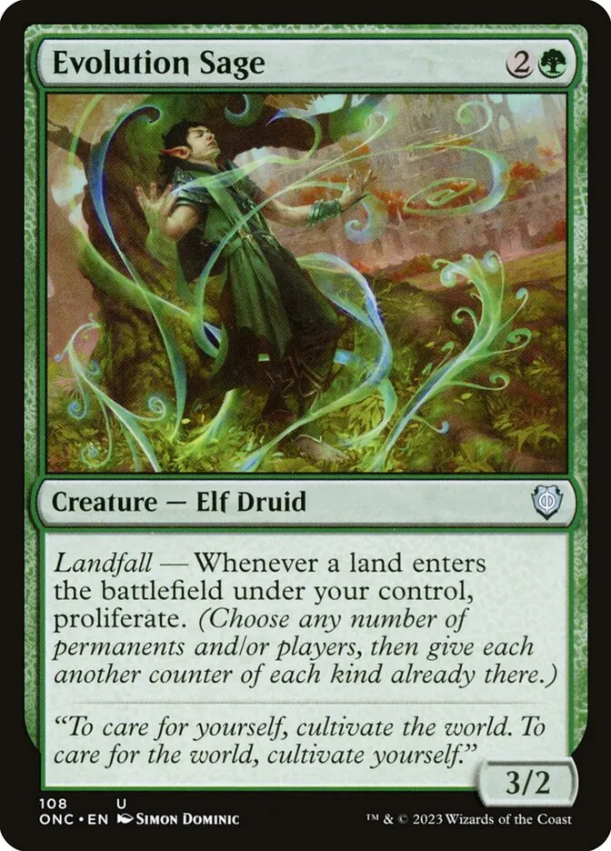 2023 Phyrexia: All Will Be One Commander Evolution Sage uncommon #108 uncommon card image