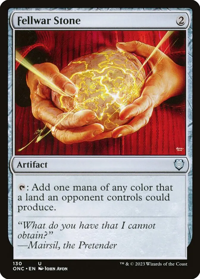 2023 Phyrexia: All Will Be One Commander Fellwar Stone #130 uncommon card image