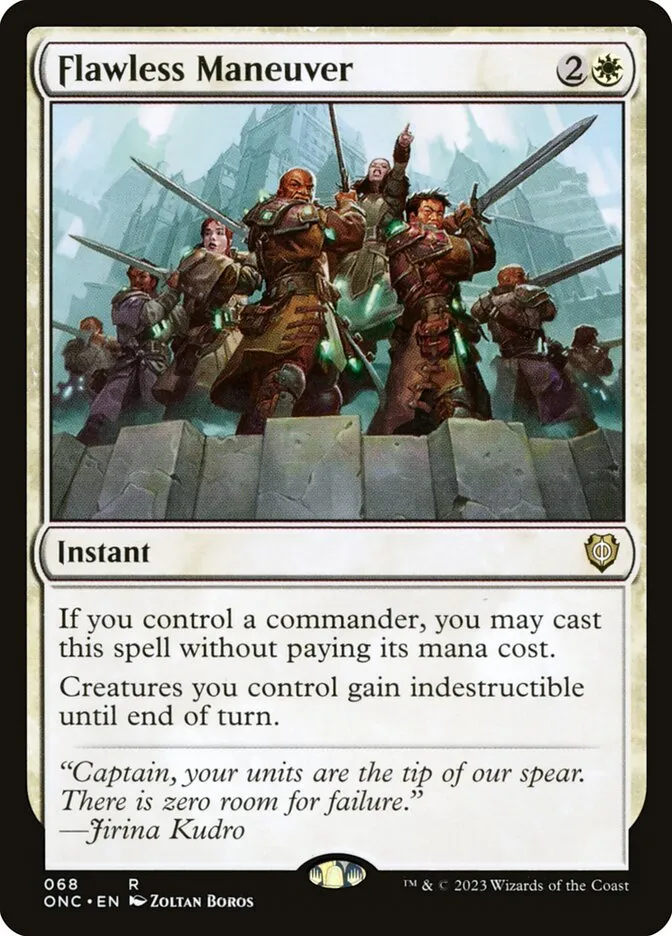 2023 Phyrexia: All Will Be One Commander Flawless Maneuver rare #68 rare card image