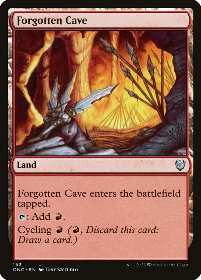 2023 Phyrexia: All Will Be One Commander Forgotten Cave uncommon #153 uncommon card image