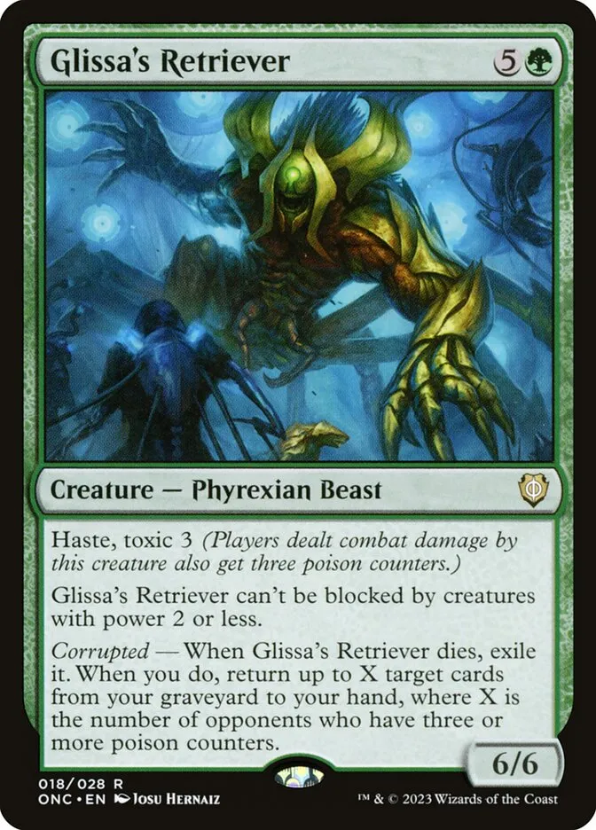 2023 Phyrexia: All Will Be One Commander Glissa's Retriever rare #18 rare card image