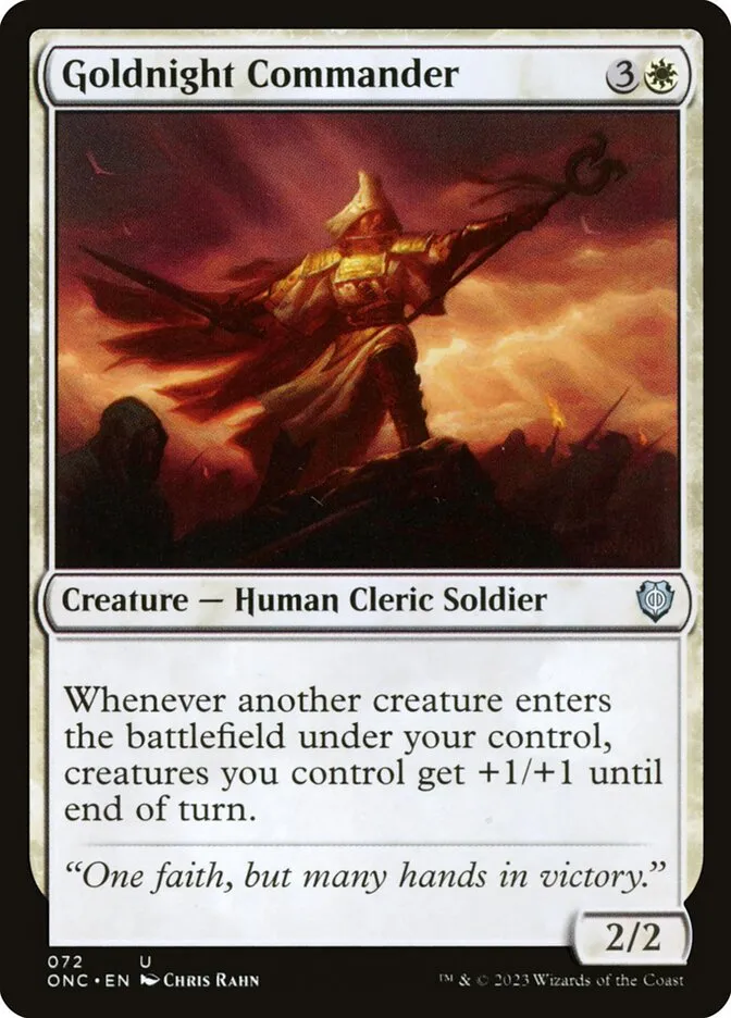 2023 Phyrexia: All Will Be One Commander Goldnight Commander uncommon #72 uncommon card image