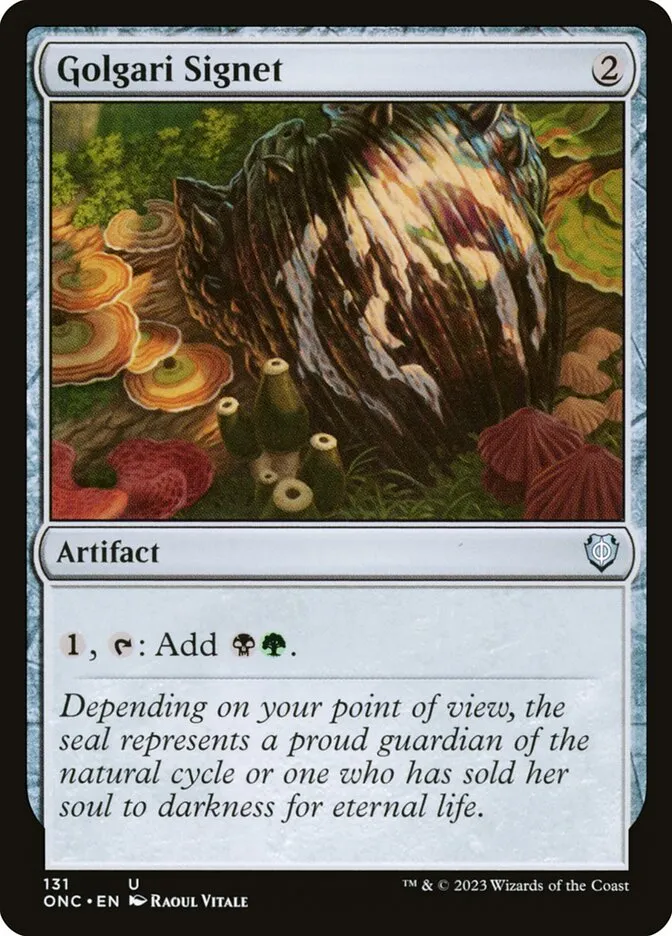 2023 Phyrexia: All Will Be One Commander Golgari Signet #131 uncommon card image