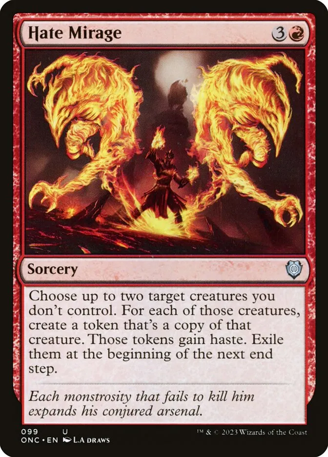 2023 Phyrexia: All Will Be One Commander Hate Mirage uncommon #99 uncommon card image