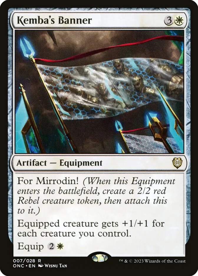 2023 Phyrexia: All Will Be One Commander Kemba's Banner rare #7 rare card image