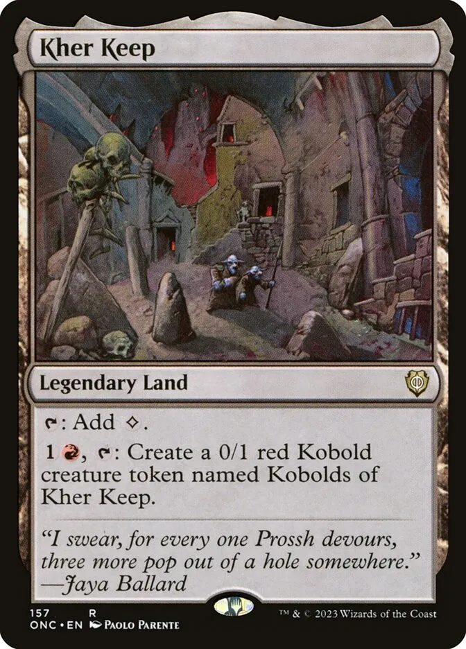 2023 Phyrexia: All Will Be One Commander Kher Keep #157 rare card image