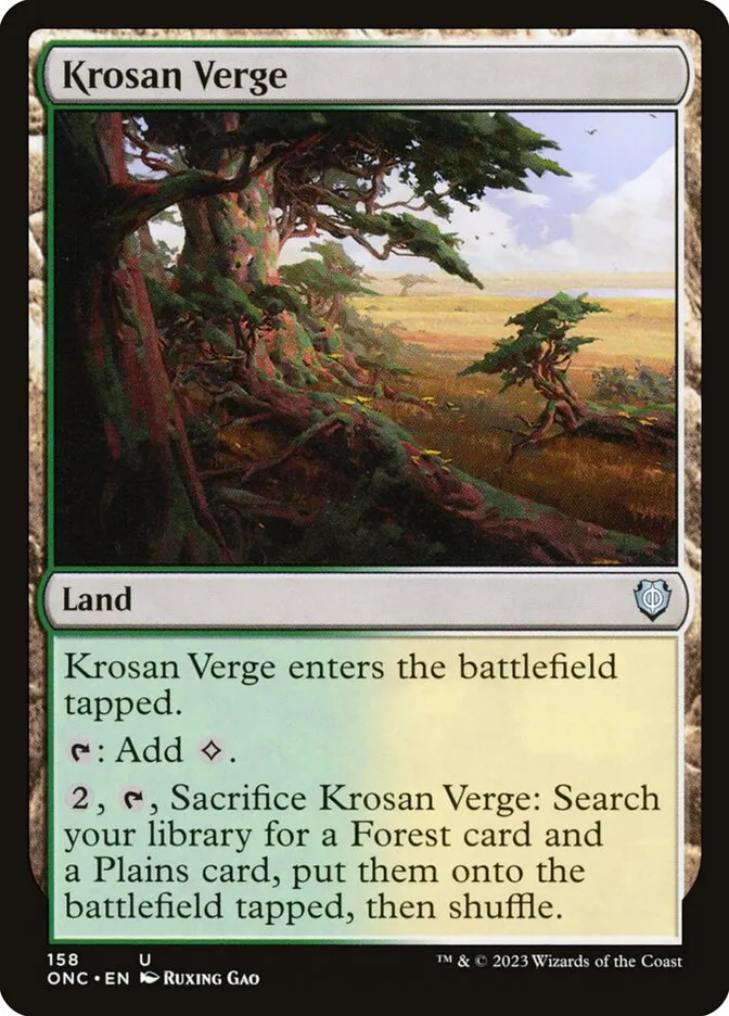 2023 Phyrexia: All Will Be One Commander Krosan Verge #158 uncommon card image
