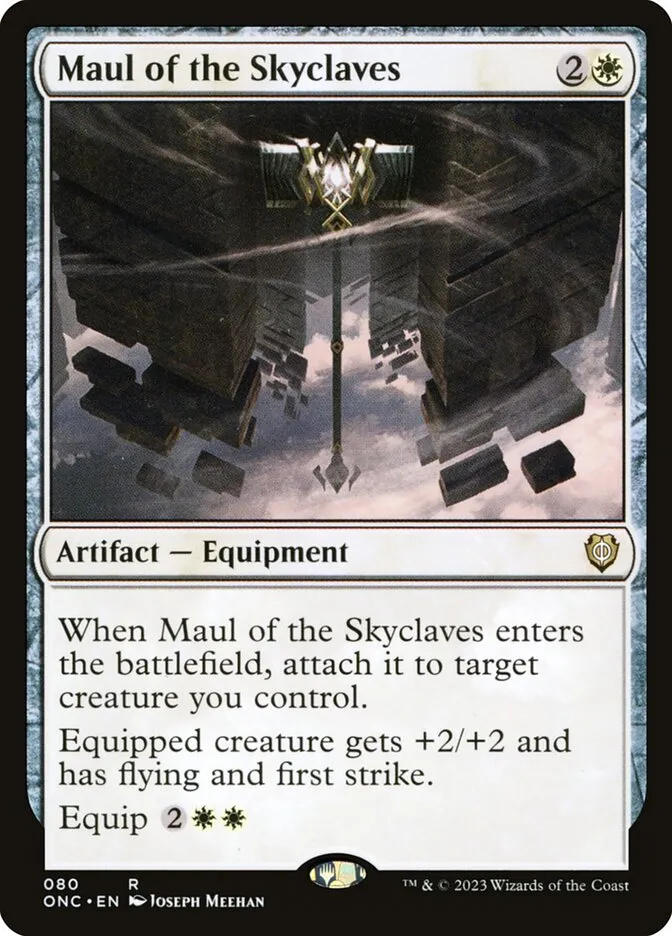 2023 Phyrexia: All Will Be One Commander Maul of the Skyclaves #80 rare card image