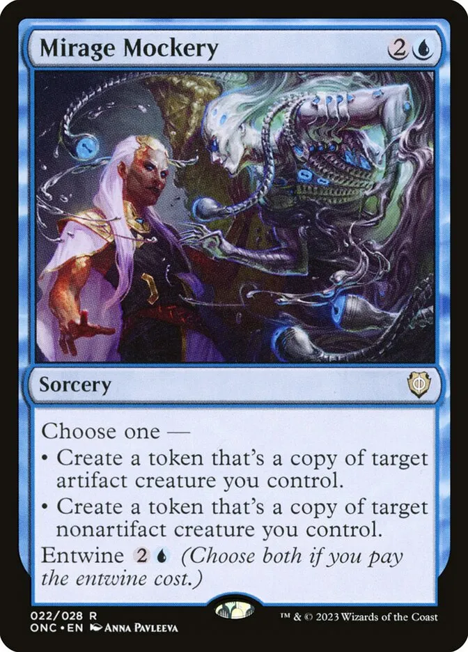 2023 Phyrexia: All Will Be One Commander Mirage Mockery rare #22 rare card image