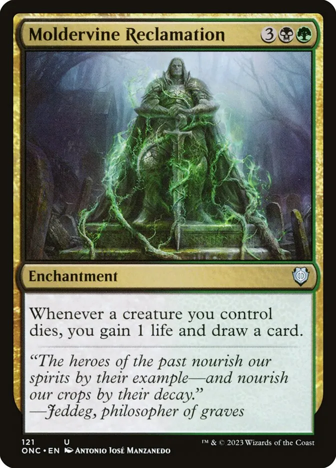 2023 Phyrexia: All Will Be One Commander Moldervine Reclamation #121 uncommon card image