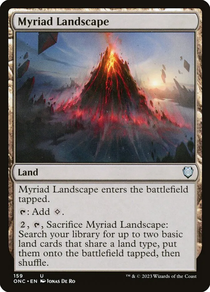 2023 Phyrexia: All Will Be One Commander Myriad Landscape #159 uncommon card image