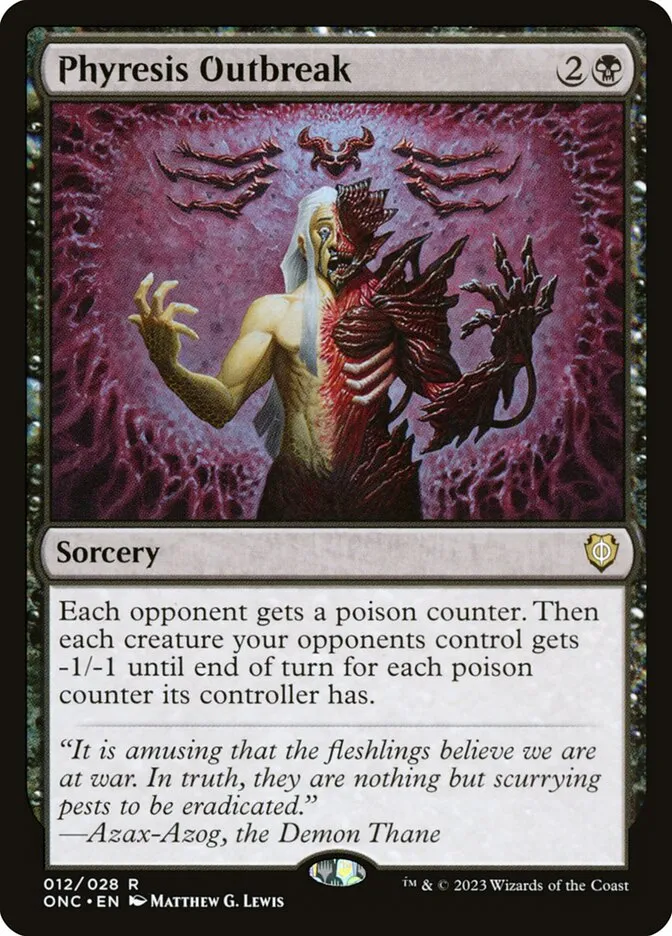 2023 Phyrexia: All Will Be One Commander Phyresis Outbreak rare #12 rare card image