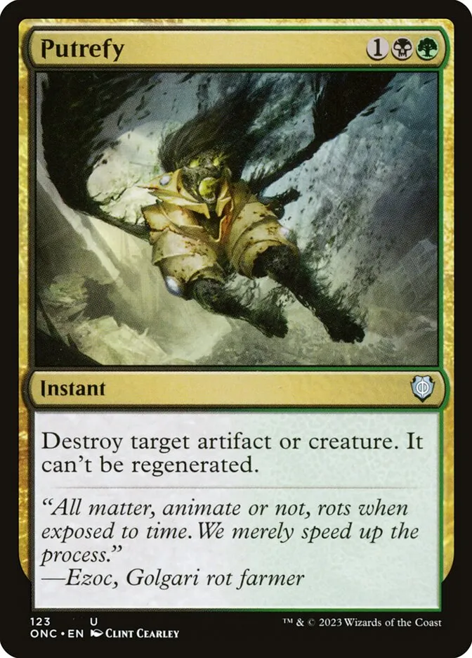 2023 Phyrexia: All Will Be One Commander Putrefy uncommon #123 uncommon card image