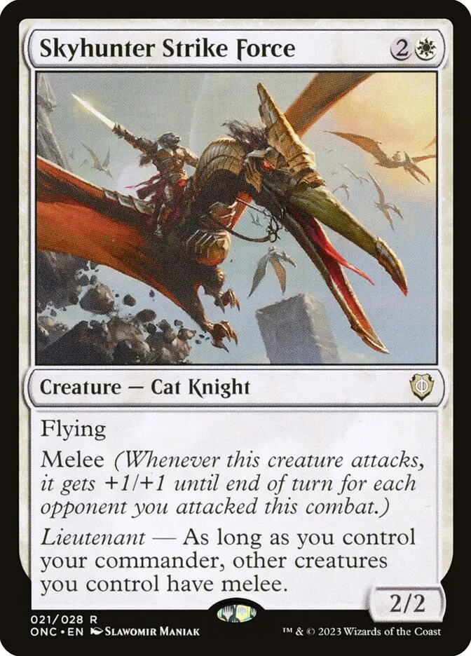 2023 Phyrexia: All Will Be One Commander Skyhunter Strike Force rare #21 rare card image