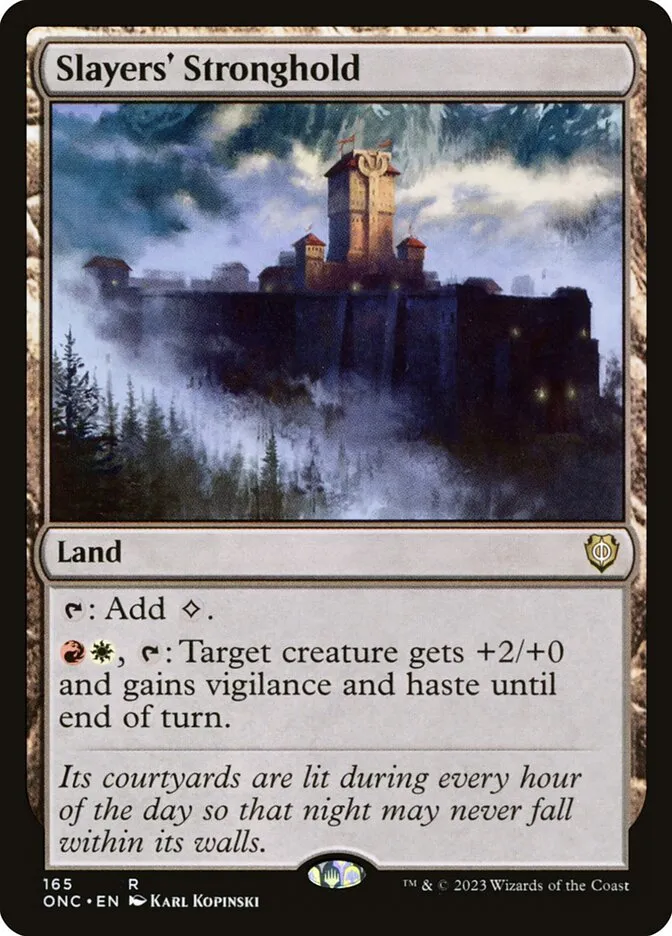 2023 Phyrexia: All Will Be One Commander Slayers' Stronghold #165 rare card image