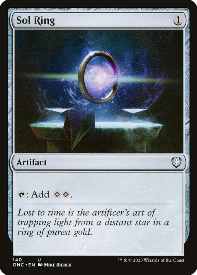 2023 Phyrexia: All Will Be One Commander Sol Ring uncommon #140 uncommon card image