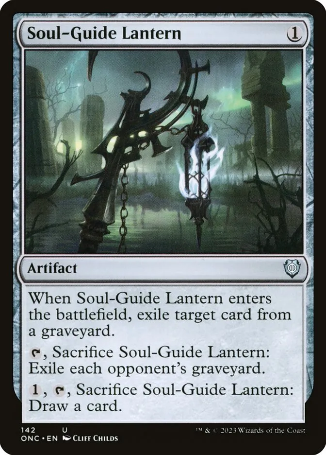 2023 Phyrexia: All Will Be One Commander Soul-Guide Lantern uncommon #142 uncommon card image