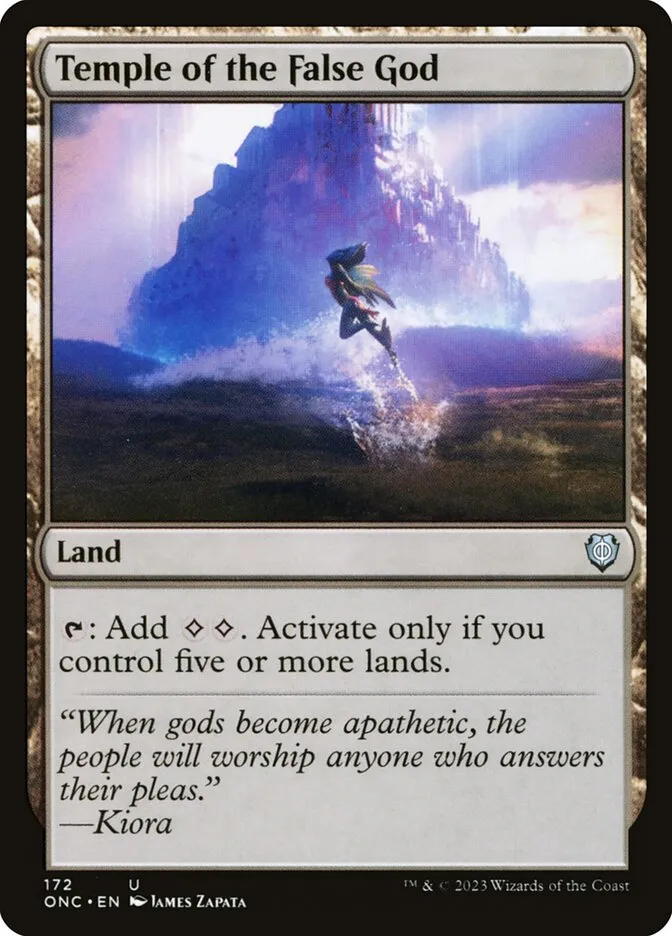 2023 Phyrexia: All Will Be One Commander Temple of the False God #172 uncommon card image