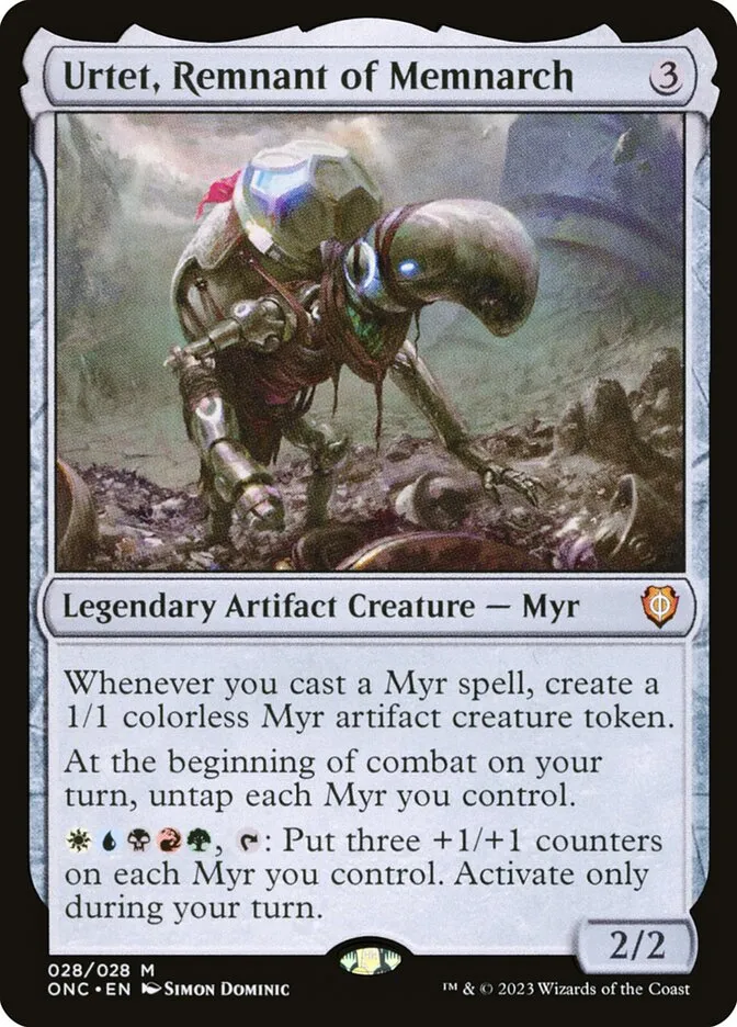 2023 Phyrexia: All Will Be One Commander Urtet, Remnant of Memnarch [Foil] mythic #28 mythic card image