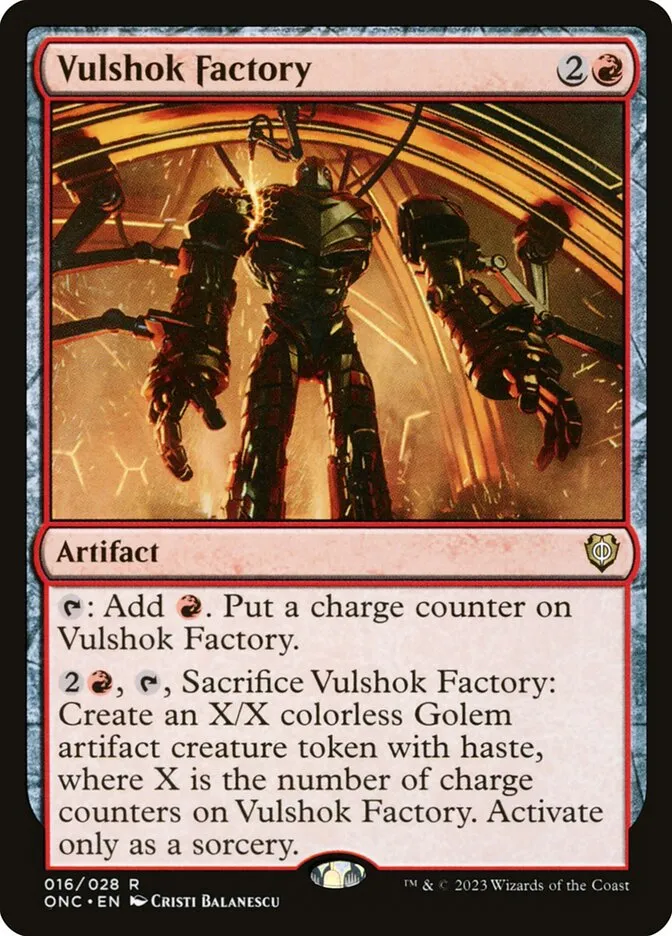 2023 Phyrexia: All Will Be One Commander Vulshok Factory rare #16 rare card image