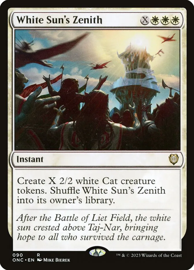 2023 Phyrexia: All Will Be One Commander White Sun's Zenith #90 rare card image
