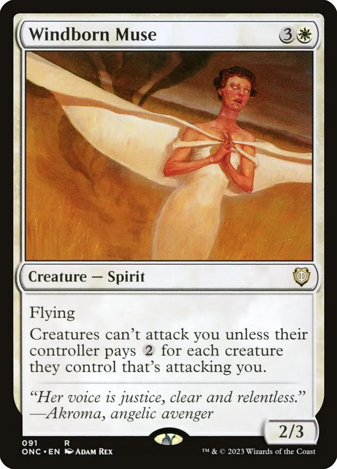 2023 Phyrexia: All Will Be One Commander Windborn Muse #91 rare card image