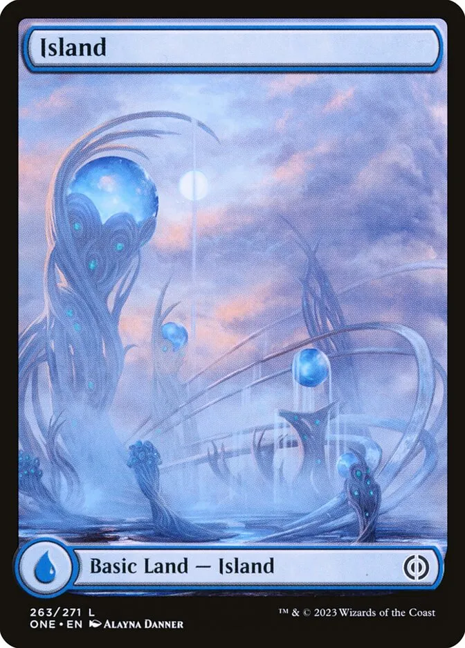 2023 Phyrexia: All Will Be One Island common #263 common card image