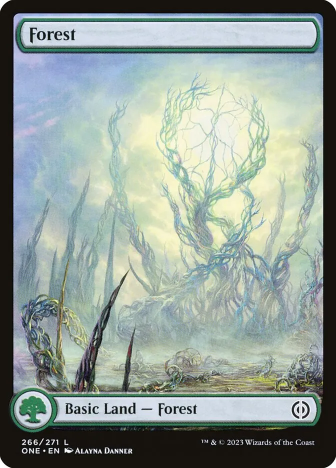 2023 Phyrexia: All Will Be One Forest #266 common card image