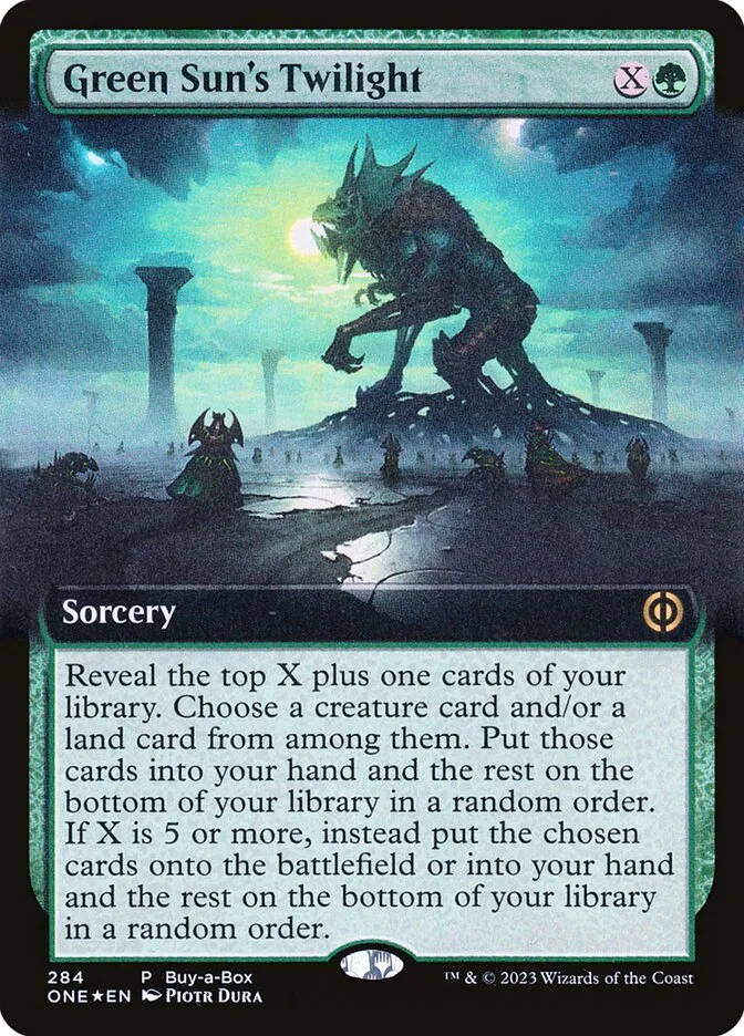 2023 Phyrexia: All Will Be One Green Sun's Twilight #284 rare card image
