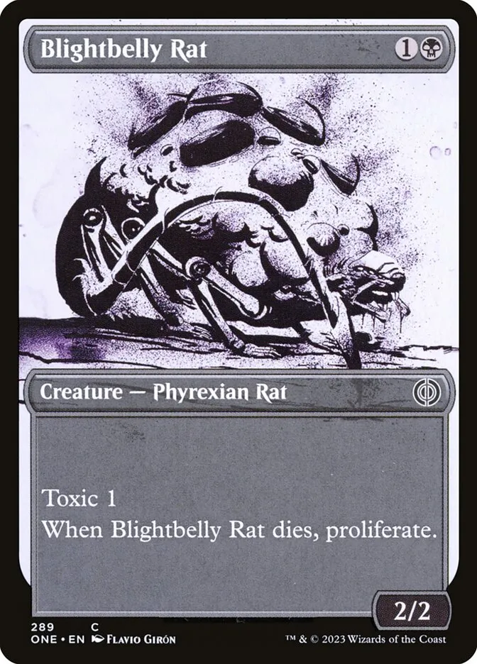 2023 Phyrexia: All Will Be One Blightbelly Rat #289 common card image