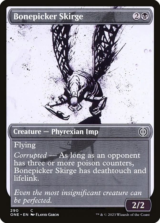 2023 Phyrexia: All Will Be One Bonepicker Skirge #290 common card image