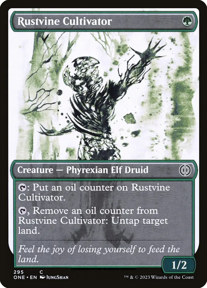 2023 Phyrexia: All Will Be One Rustvine Cultivator common #295 common card image