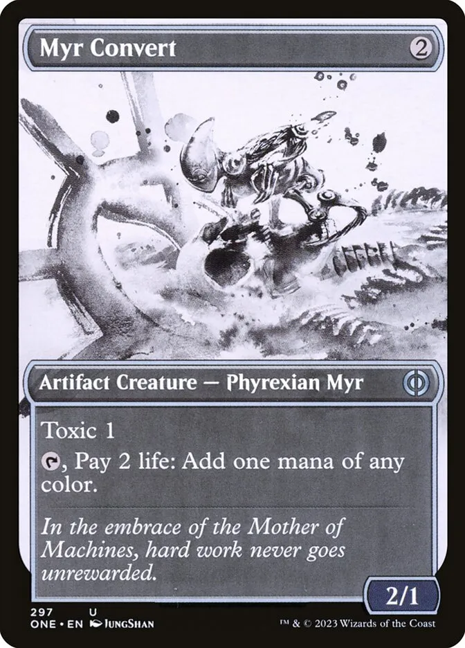 2023 Phyrexia: All Will Be One Myr Convert #297 uncommon card image