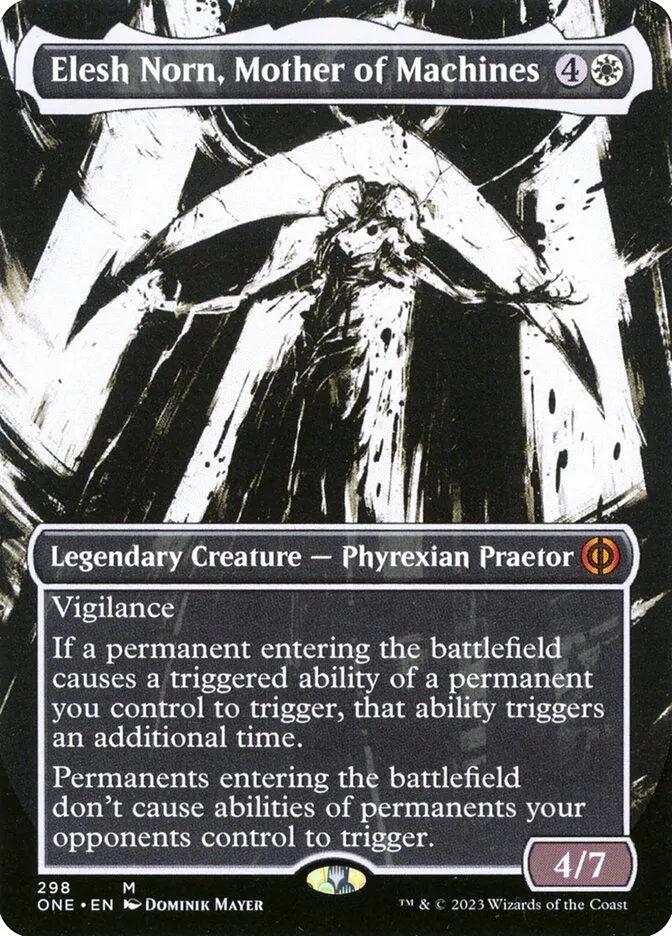 2023 Phyrexia: All Will Be One Elesh Norn, Mother of Machines #298 mythic card image
