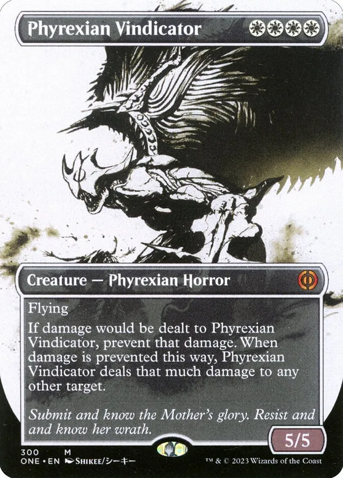 2023 Phyrexia: All Will Be One Phyrexian Vindicator #300 mythic card image
