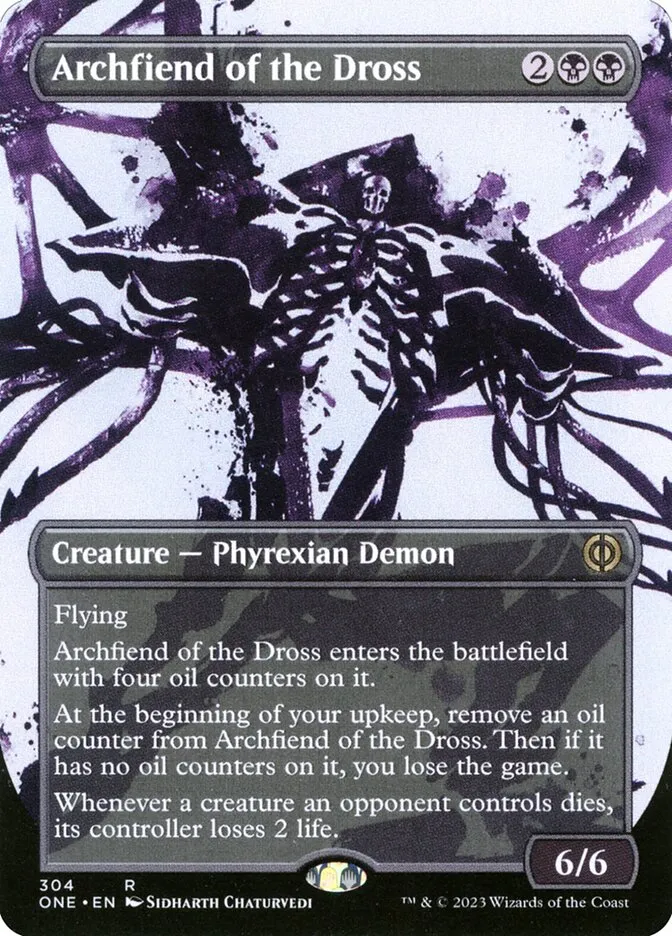 2023 Phyrexia: All Will Be One Archfiend of the Dross #304 rare card image